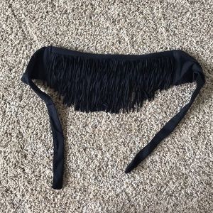 L*Space black fringe bikini top